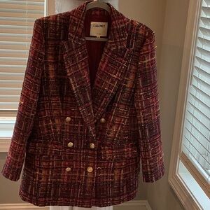 L'AGENCE Women's Multicolor Plaid Double-Breasted Blazer